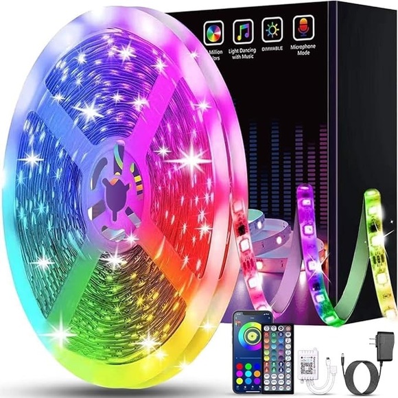 Other - New RGB LED Strip Lights w/ Remote, App Control, Music Sync, Timer Setting 65.6’